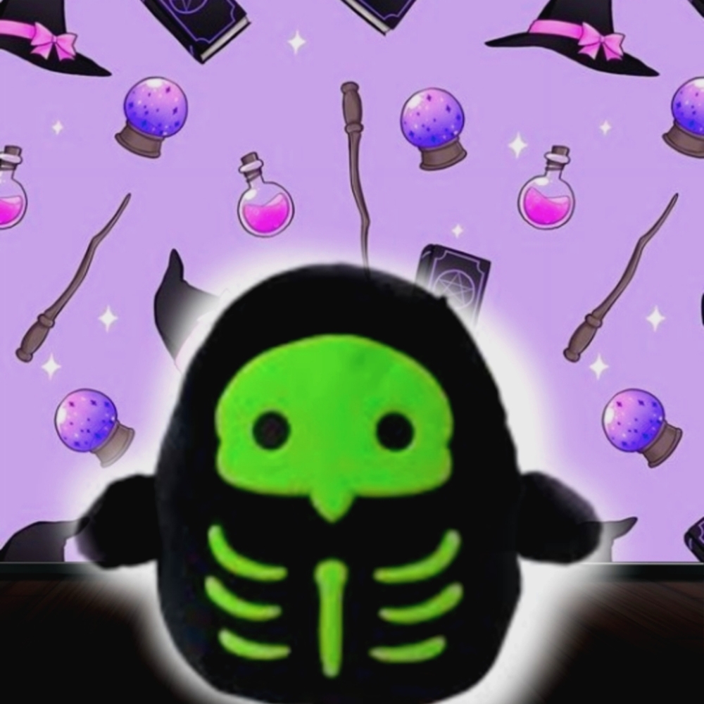 Halloween Squishmallow Skeleton Bird NWT